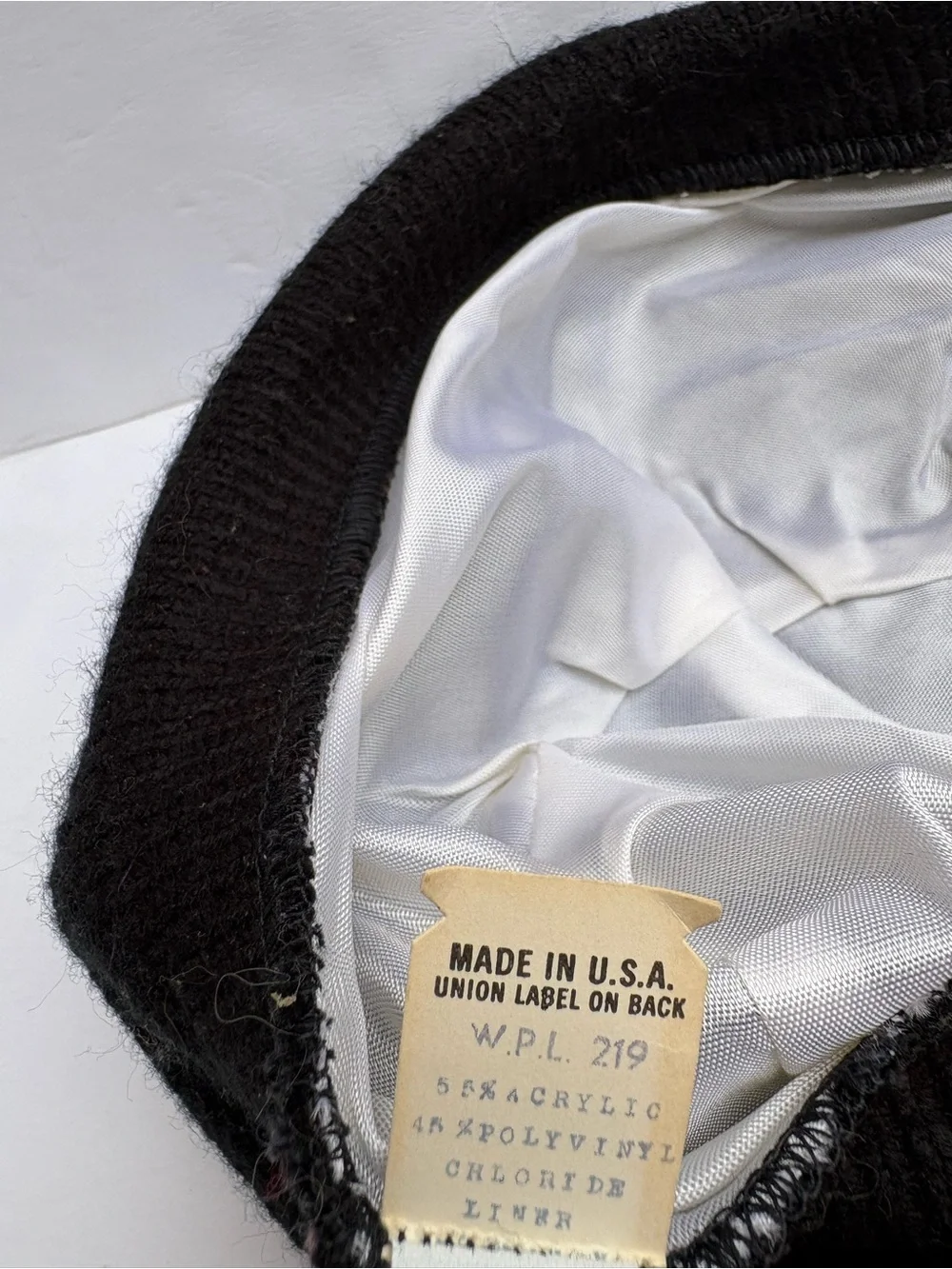Vintage Made in USA Black Knit Beret - Women Accessories